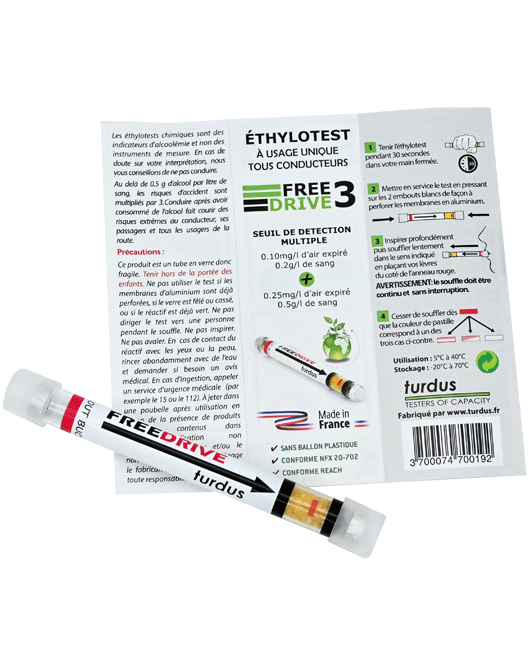 verification alcoolemie alcool test ethylotest Stock Photo